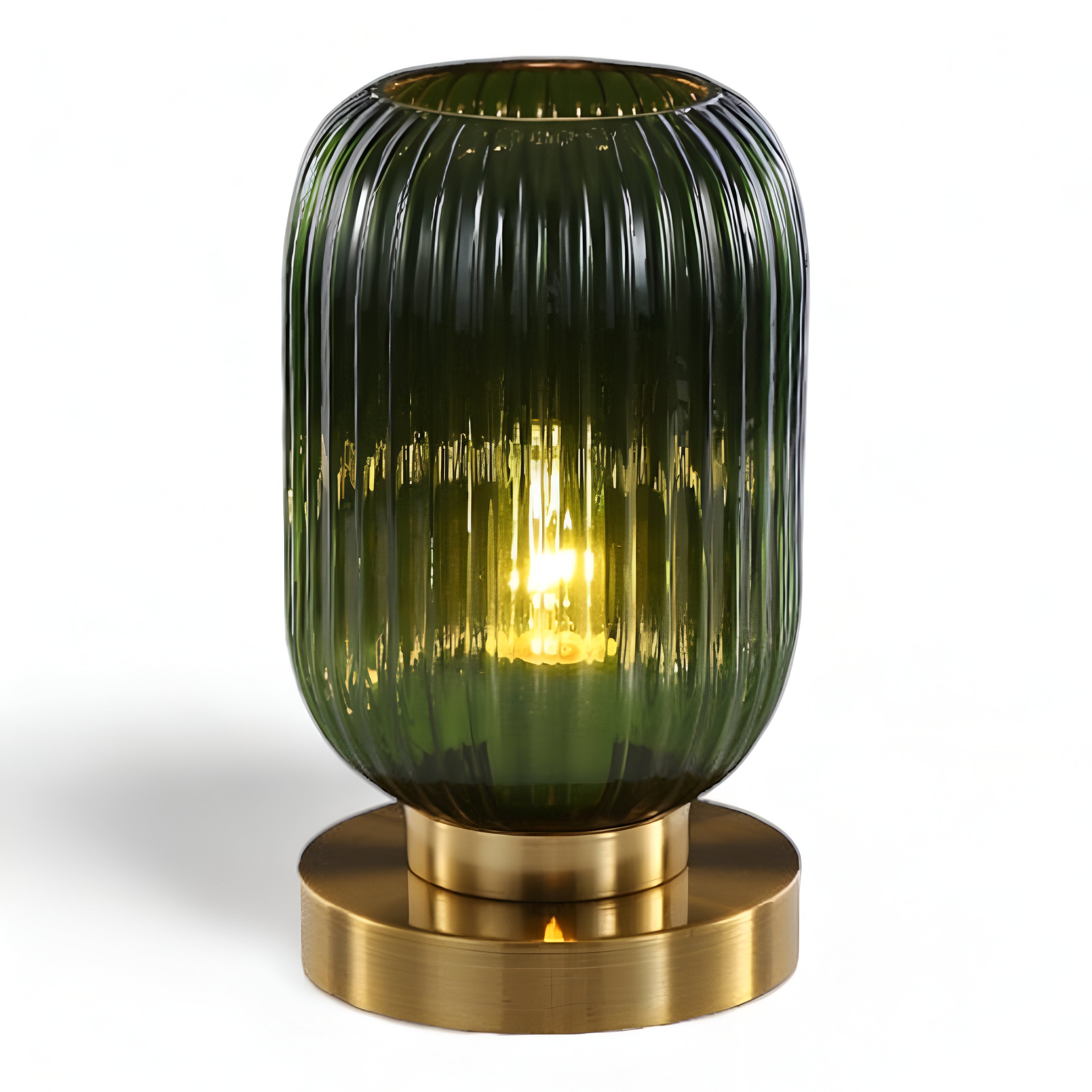 Oriantha - Lampada da Tavolo in Stile Nordico con Vetro Striato