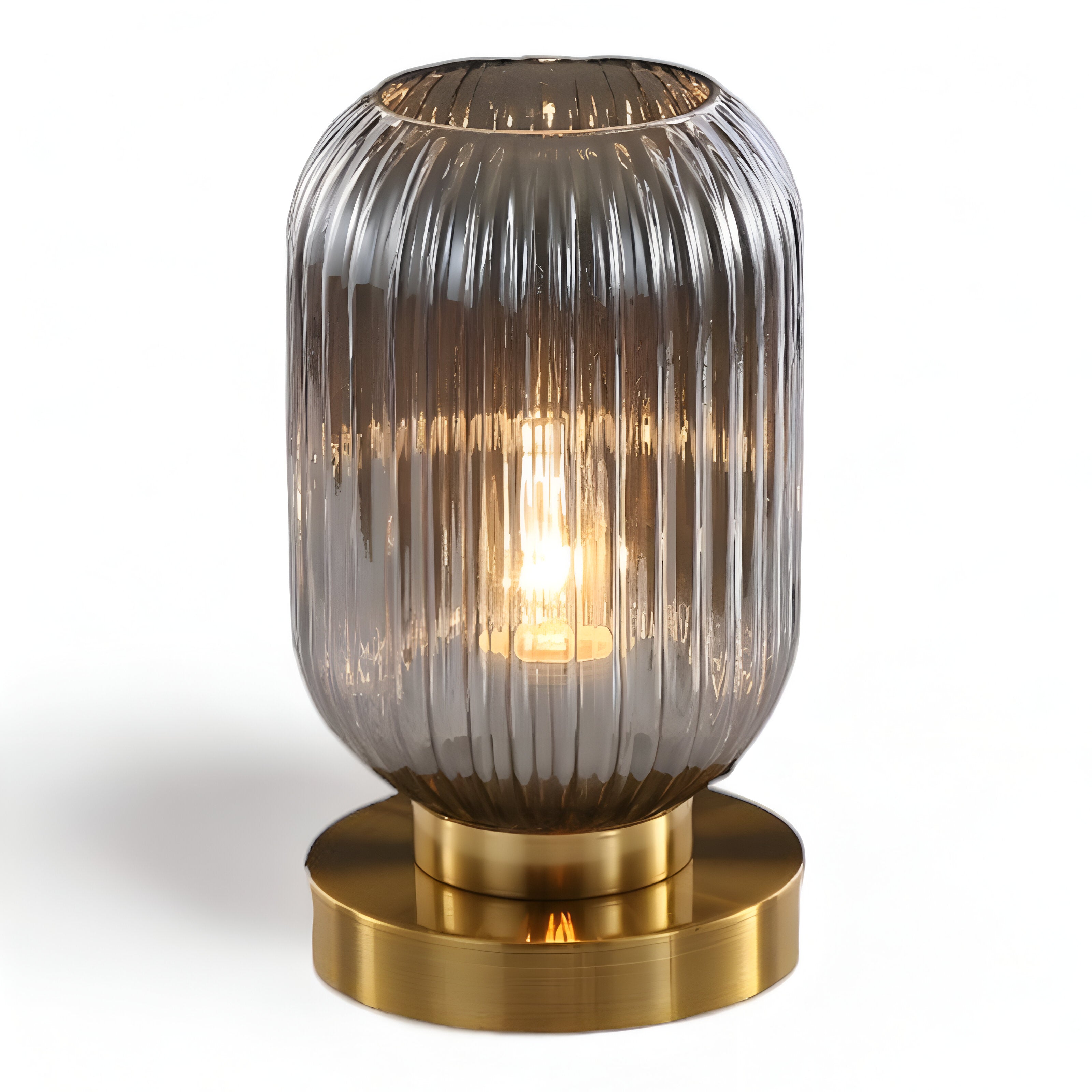 Oriantha - Lampada da Tavolo in Stile Nordico con Vetro Striato