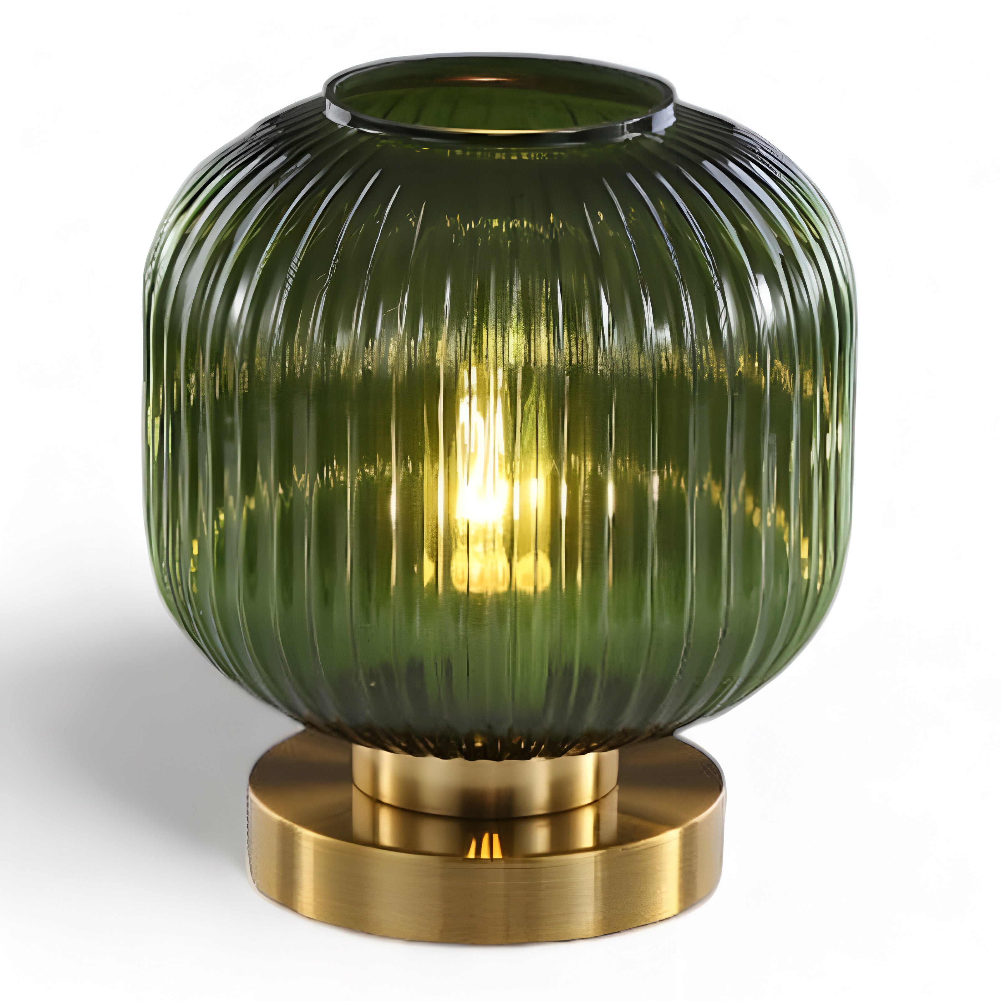 Oriantha - Lampada da Tavolo in Stile Nordico con Vetro Striato