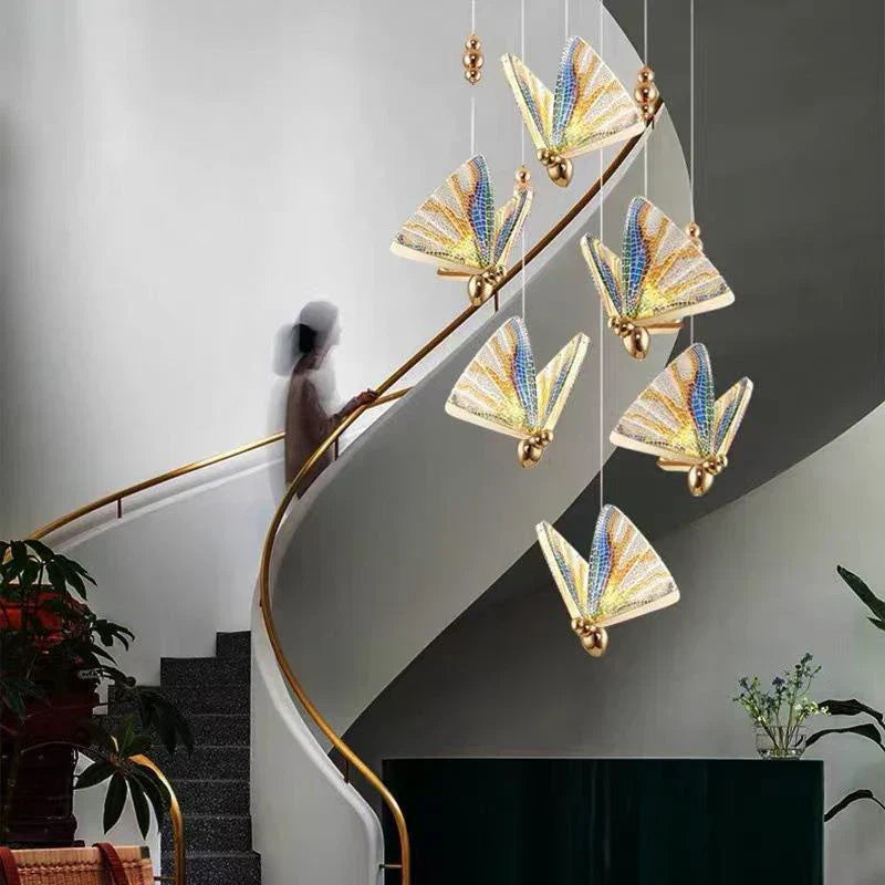 Corvina - Lampada a Sospensione LED Creativa con Design Decorativo a Farfalla