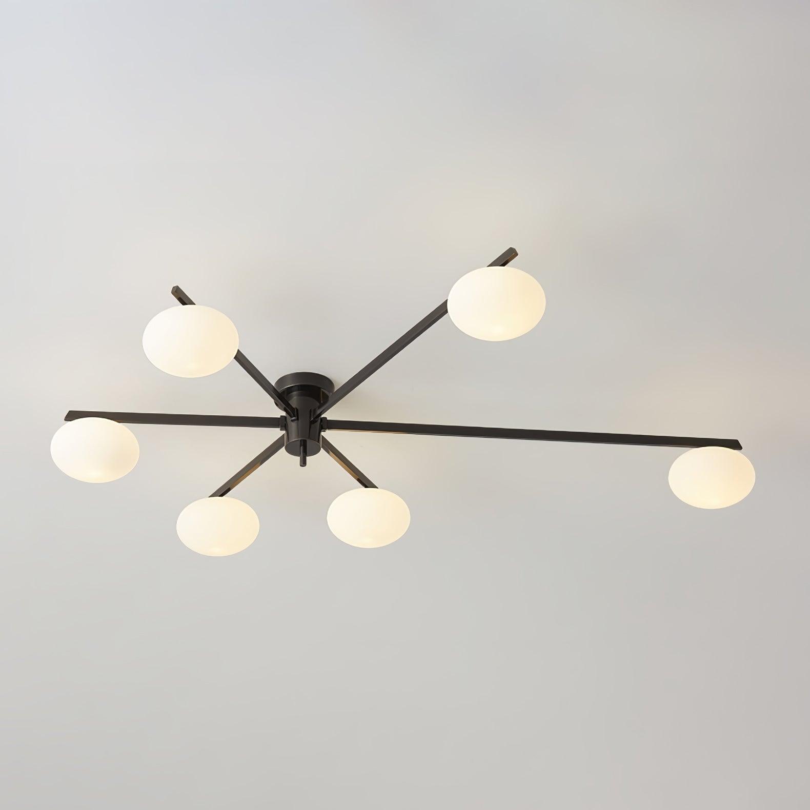 Drusilla - Lampada da soffitto in vetro dallo stile scandinavo minimalista