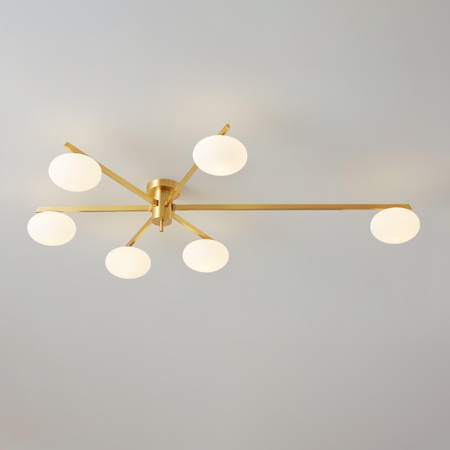 Drusilla - Lampada da soffitto in vetro dallo stile scandinavo minimalista