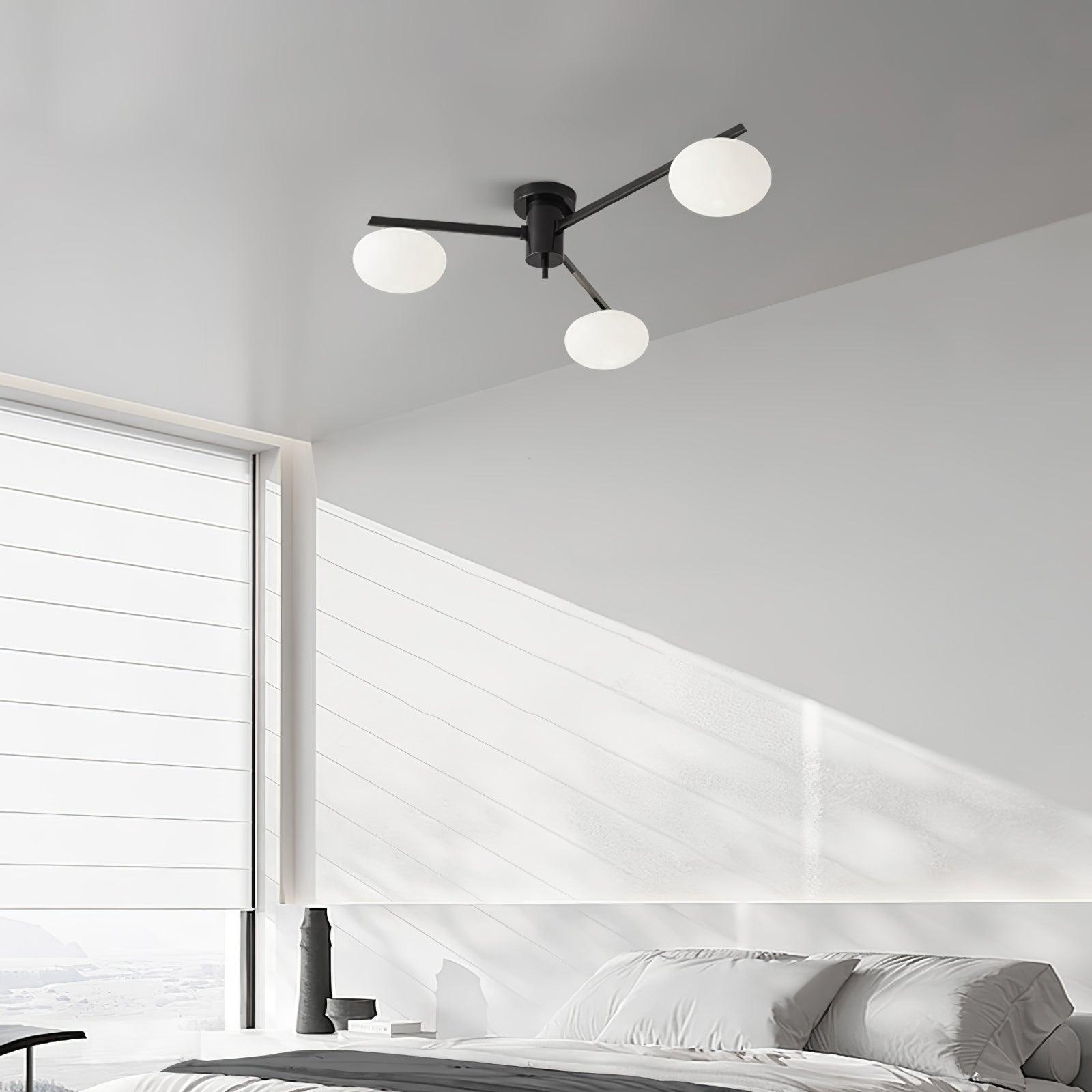 Drusilla - Lampada da soffitto in vetro dallo stile scandinavo minimalista
