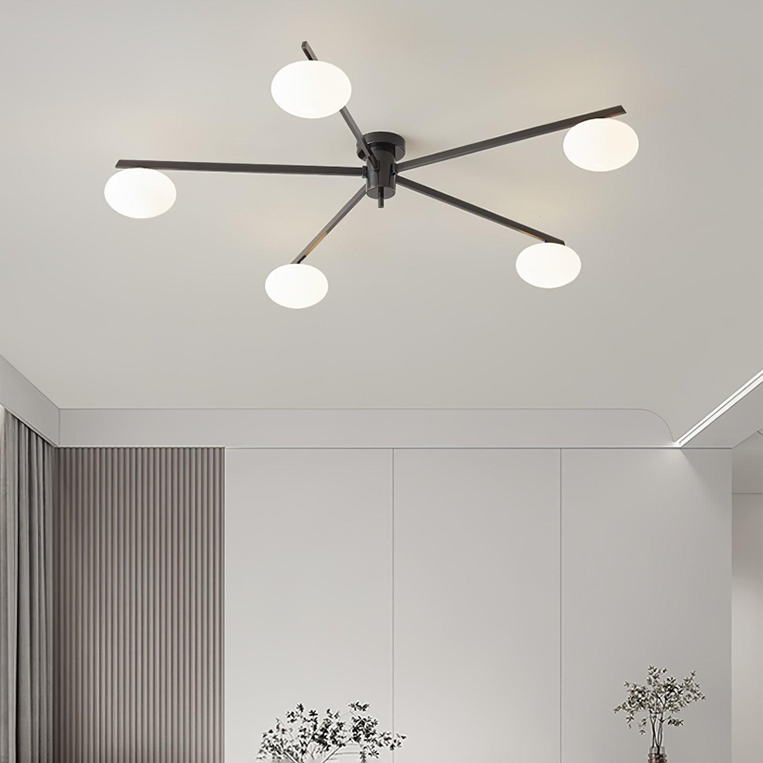 Drusilla - Lampada da soffitto in vetro dallo stile scandinavo minimalista
