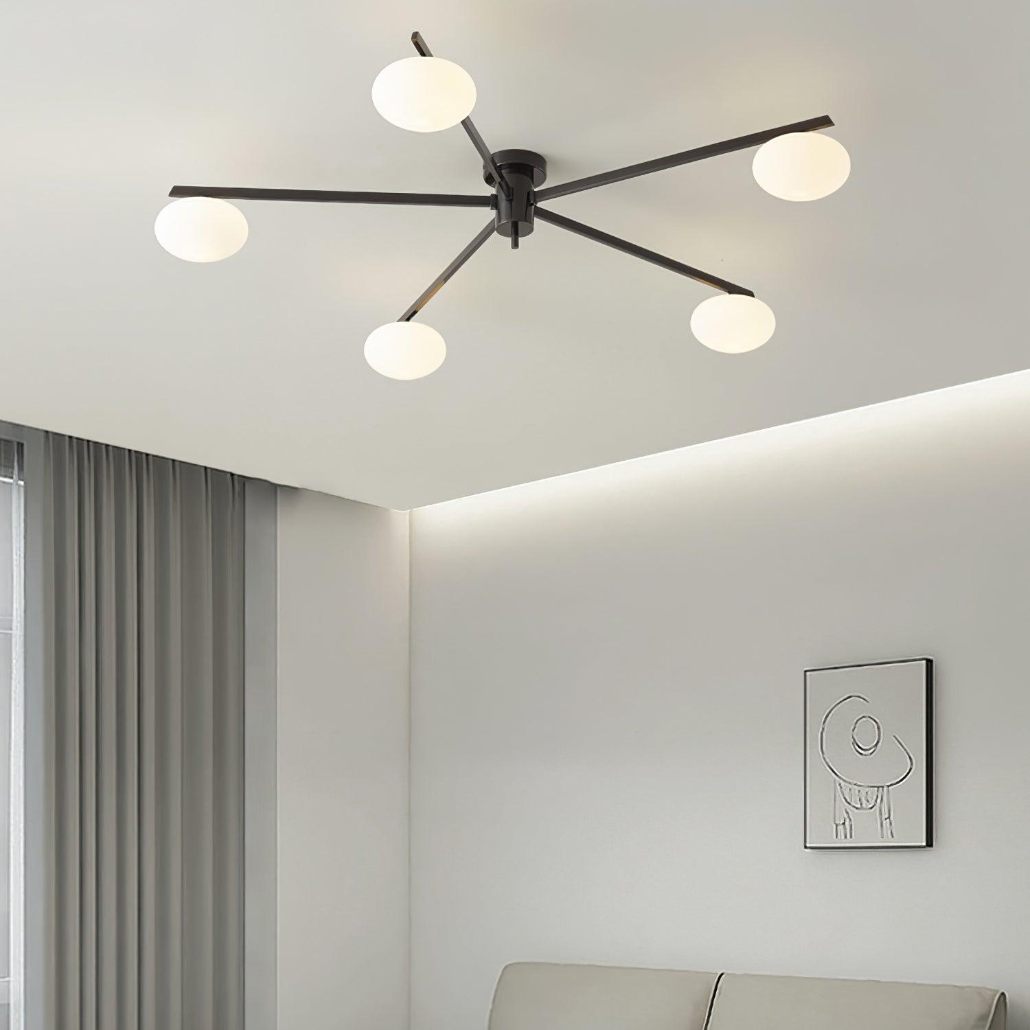 Drusilla - Lampada da soffitto in vetro dallo stile scandinavo minimalista