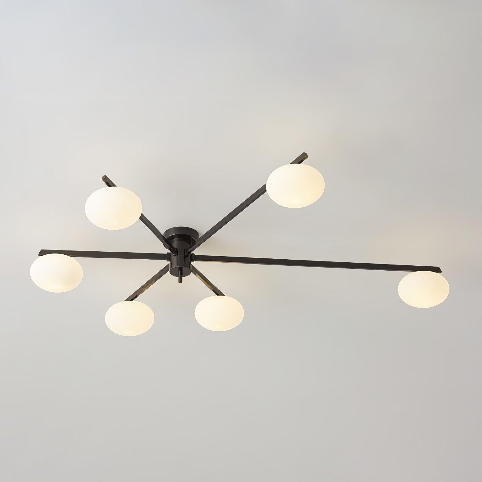 Drusilla - Lampada da soffitto in vetro dallo stile scandinavo minimalista