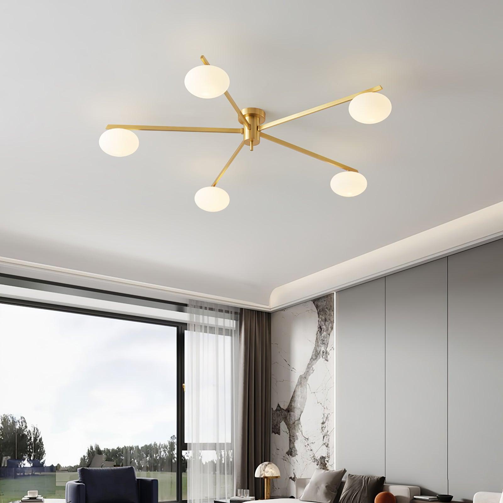 Drusilla - Lampada da soffitto in vetro dallo stile scandinavo minimalista