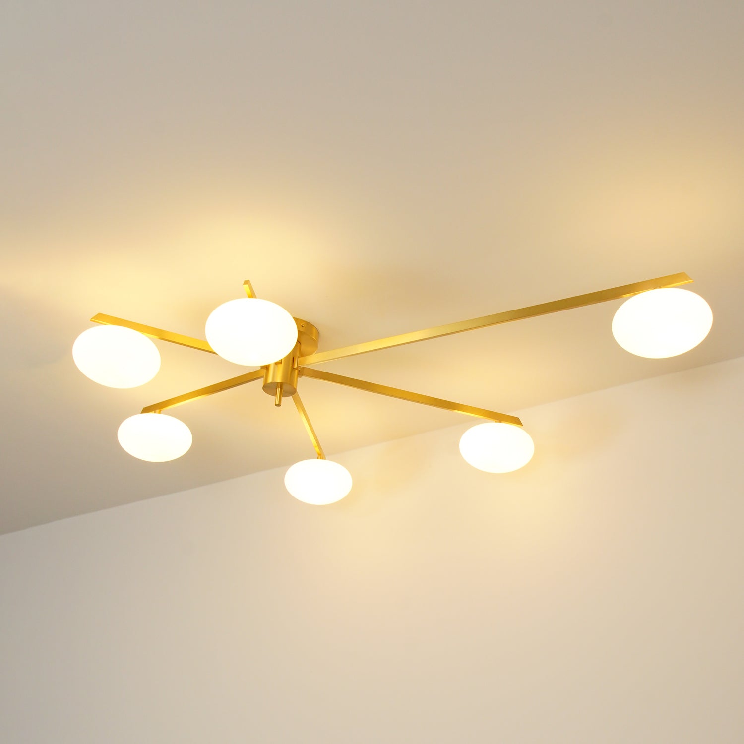 Drusilla - Lampada da soffitto in vetro dallo stile scandinavo minimalista