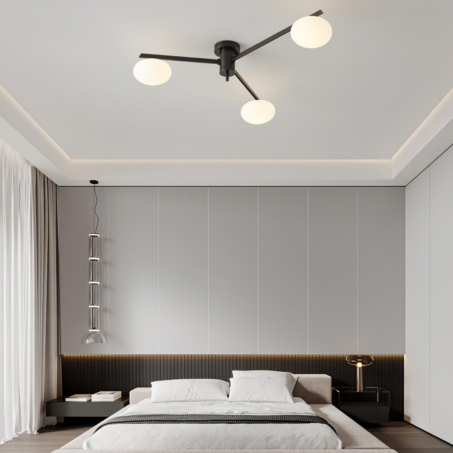 Drusilla - Lampada da soffitto in vetro dallo stile scandinavo minimalista