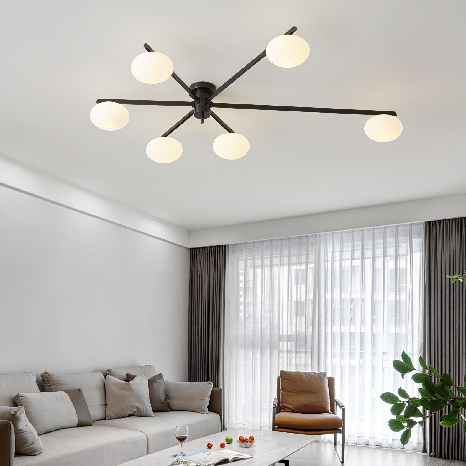 Drusilla - Lampada da soffitto in vetro dallo stile scandinavo minimalista