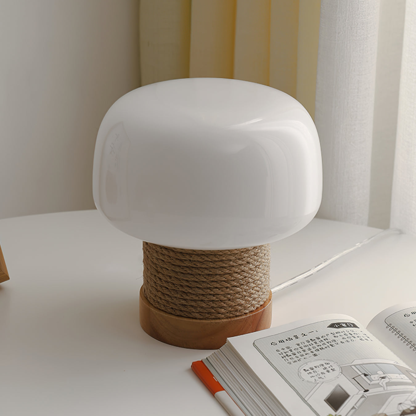 Valoria - Lampada da Tavolo LED Moderna con Design Minimalista e Base in Legno