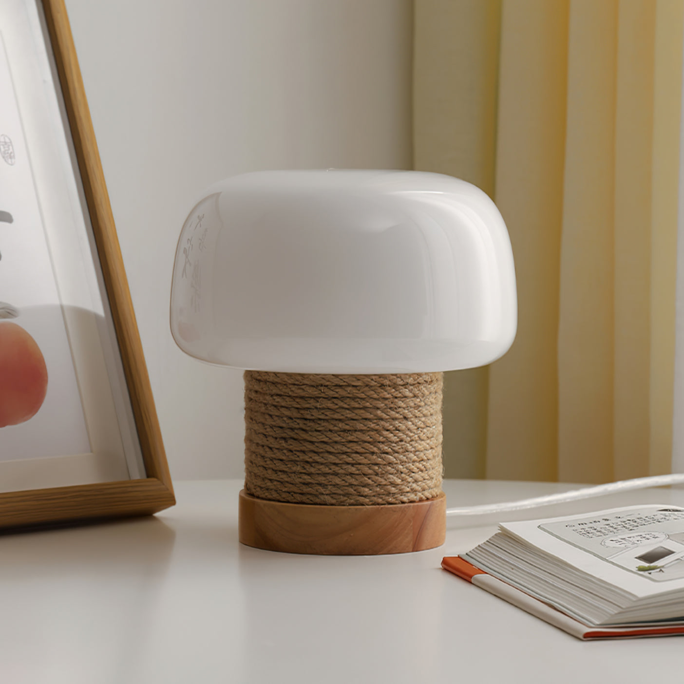 Valoria - Lampada da Tavolo LED Moderna con Design Minimalista e Base in Legno