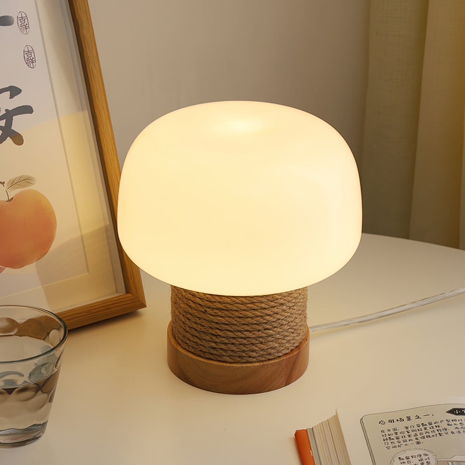 Valoria - Lampada da Tavolo LED Moderna con Design Minimalista e Base in Legno