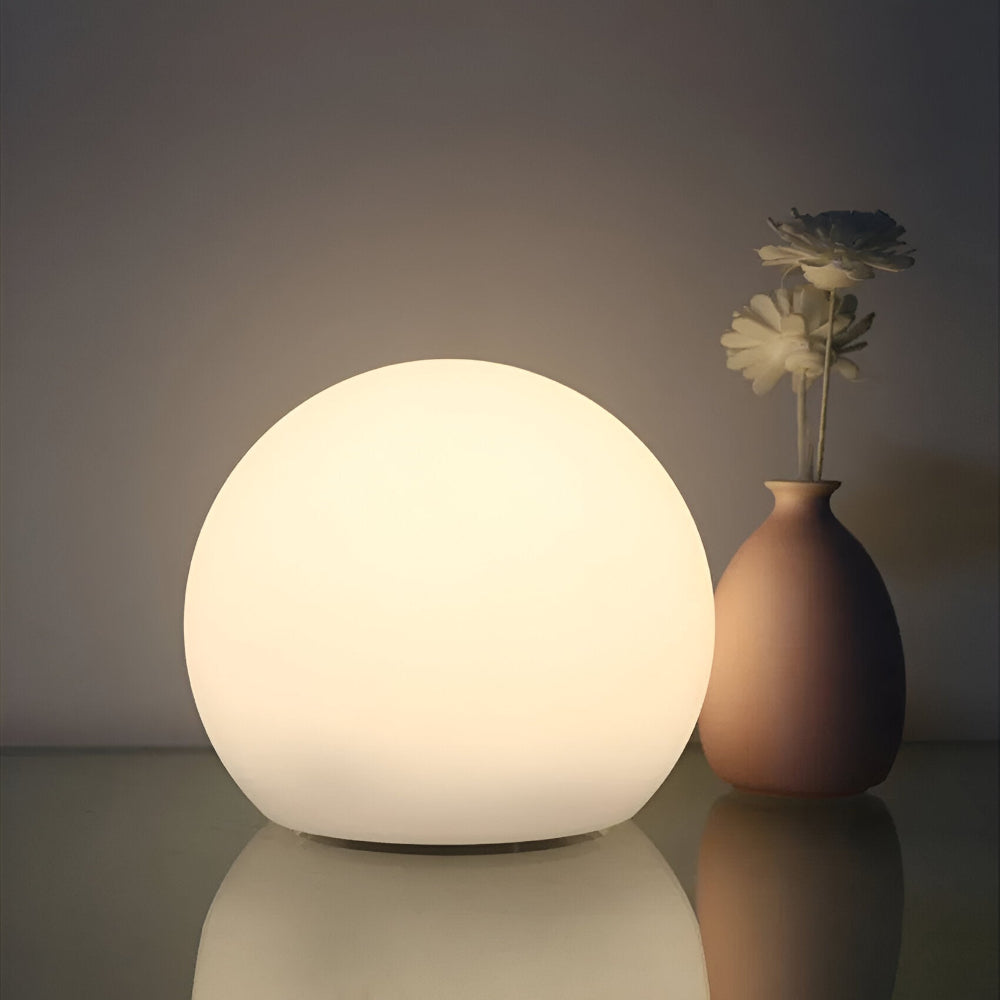 Thessara - Lampada da Tavolo LED a Forma Sferica con Cambio Colore Dinamico