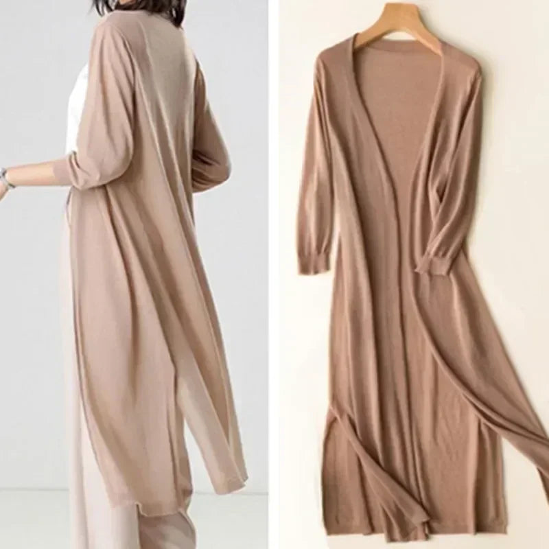 Women's Long Sleeve Open Front Cardigan