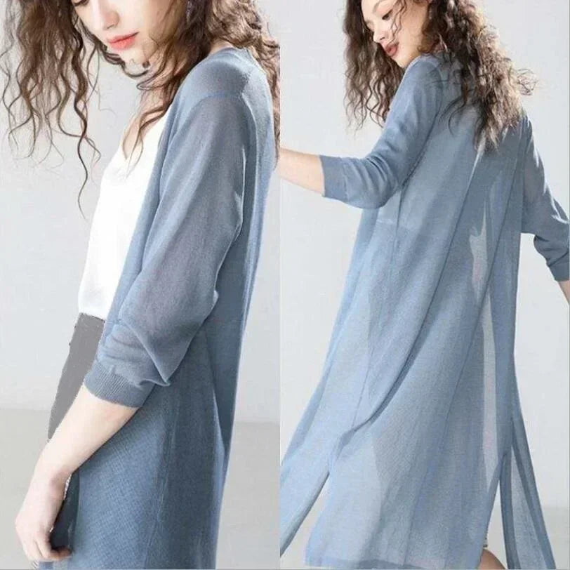Women's Long Sleeve Open Front Cardigan