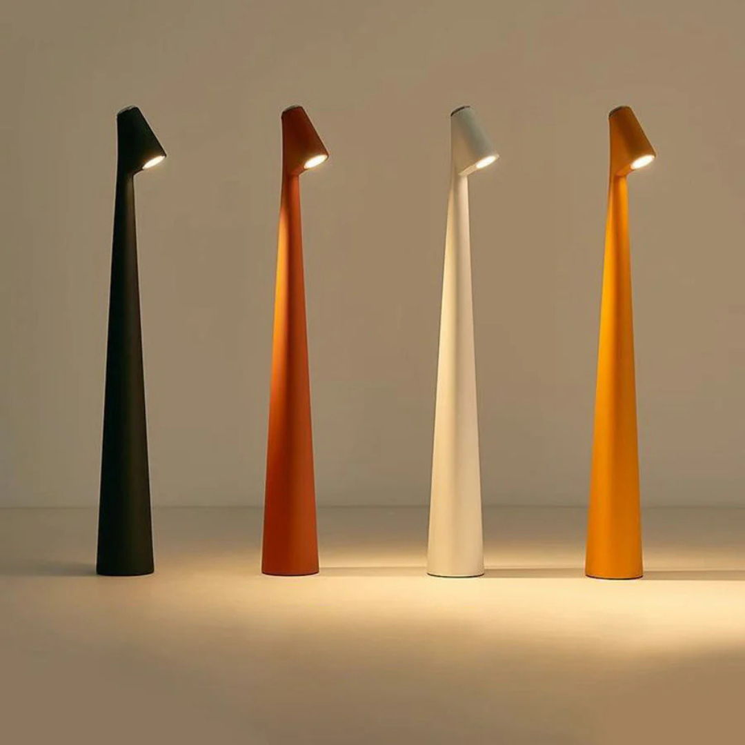 Nordico - Lampada da Tavolo LED Senza Fili in Stile Minimalista Scandinavo