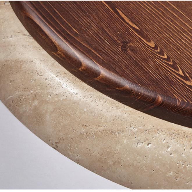 Palora - LED Ceiling Lamp in Wabi Sabi Travertine