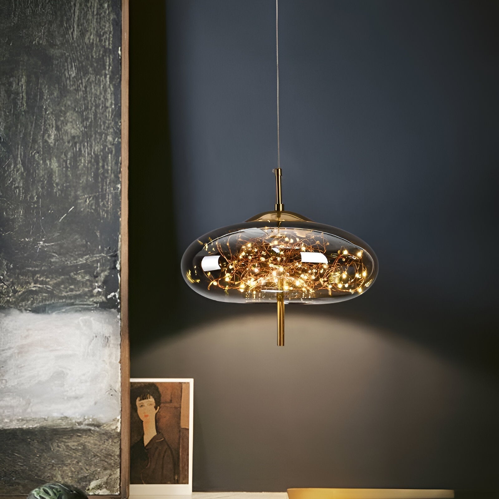 Aureth - Lampada a Sospensione in Vetro Nordico di Lusso