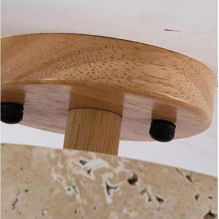 Aterna - Lampada da Soffitto LED Rotonda in Travertino