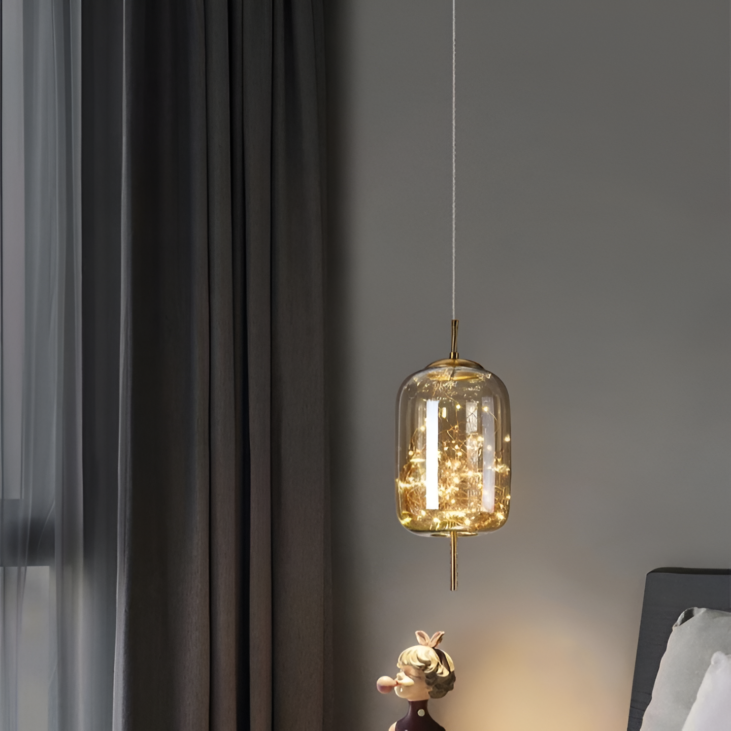 Aureth - Lampada a Sospensione in Vetro Nordico di Lusso