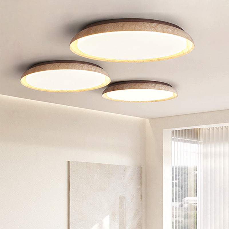 Palora - LED Ceiling Lamp in Wabi Sabi Travertine