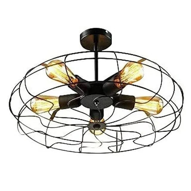 Helia - Lampada da soffitto in stile gabbia vintage