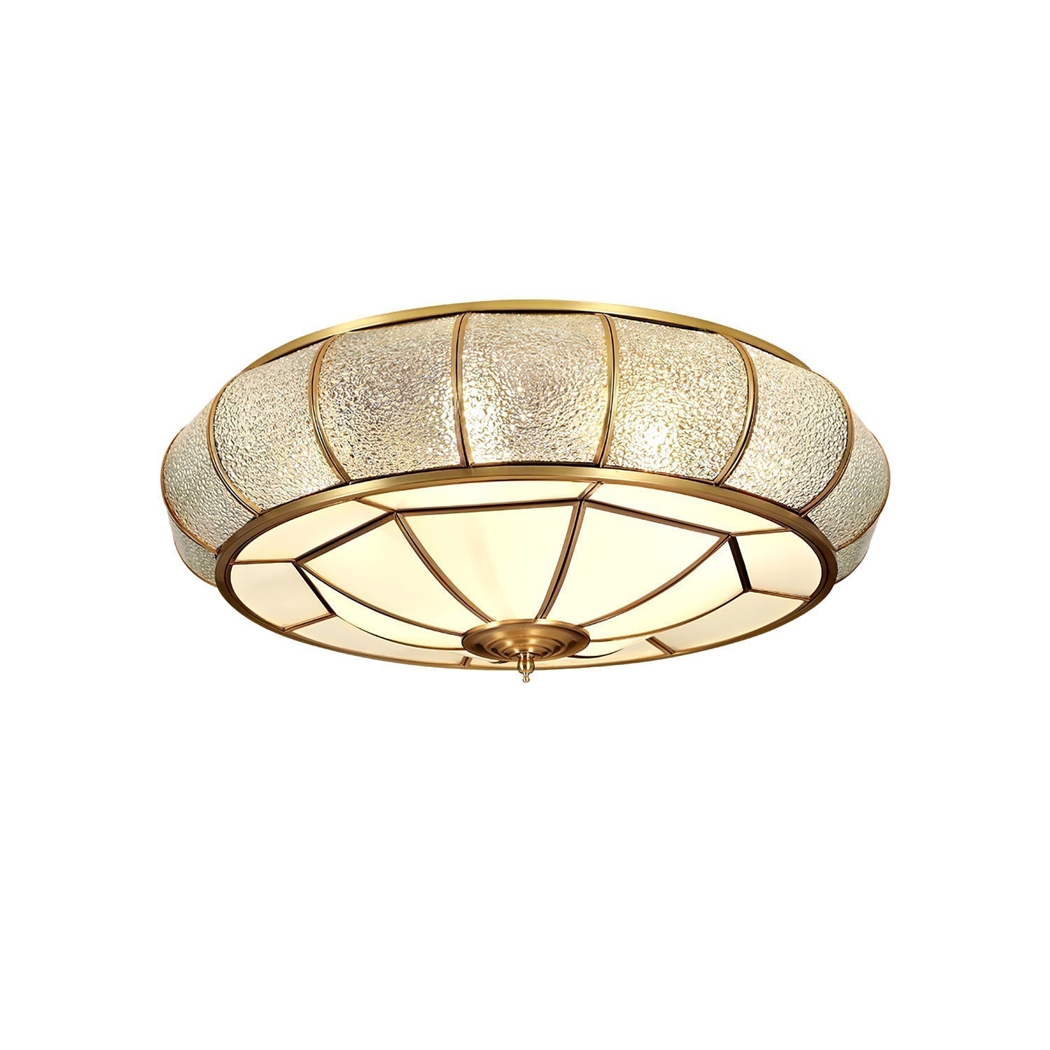 Delmira - Lampada da soffitto rotonda in vetro decorativo
