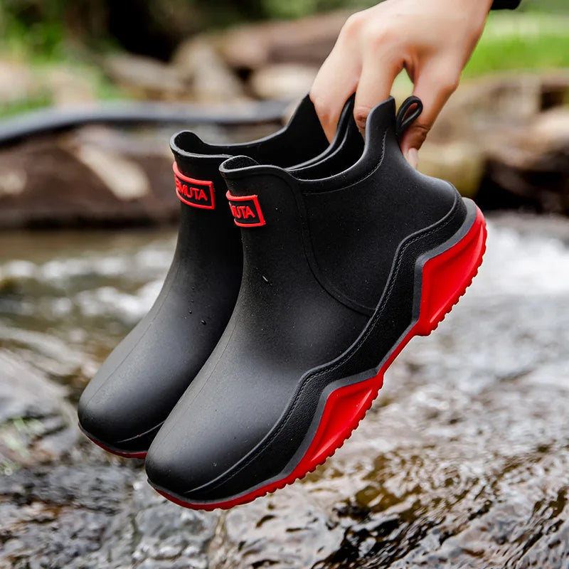 Women's Waterproof Ankle Boots with Slip-Resistant Sole and Easy Pull Tab