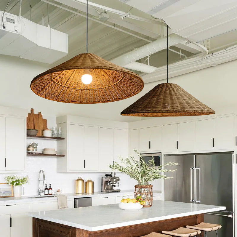 Aurethia - Lampada a sospensione LED in bambù dallo stile scandinavo