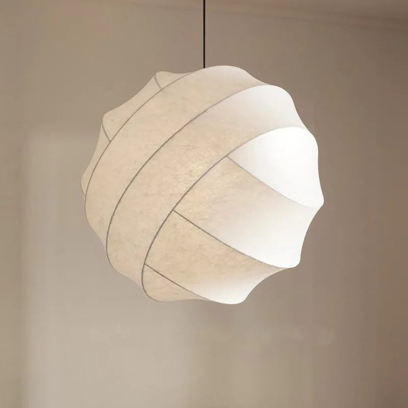 Calythea - LED Silk Pendant Lamp in Wabi Sabi Style