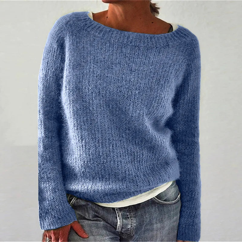 Long-Sleeve Oversized Knit Sweater for Women