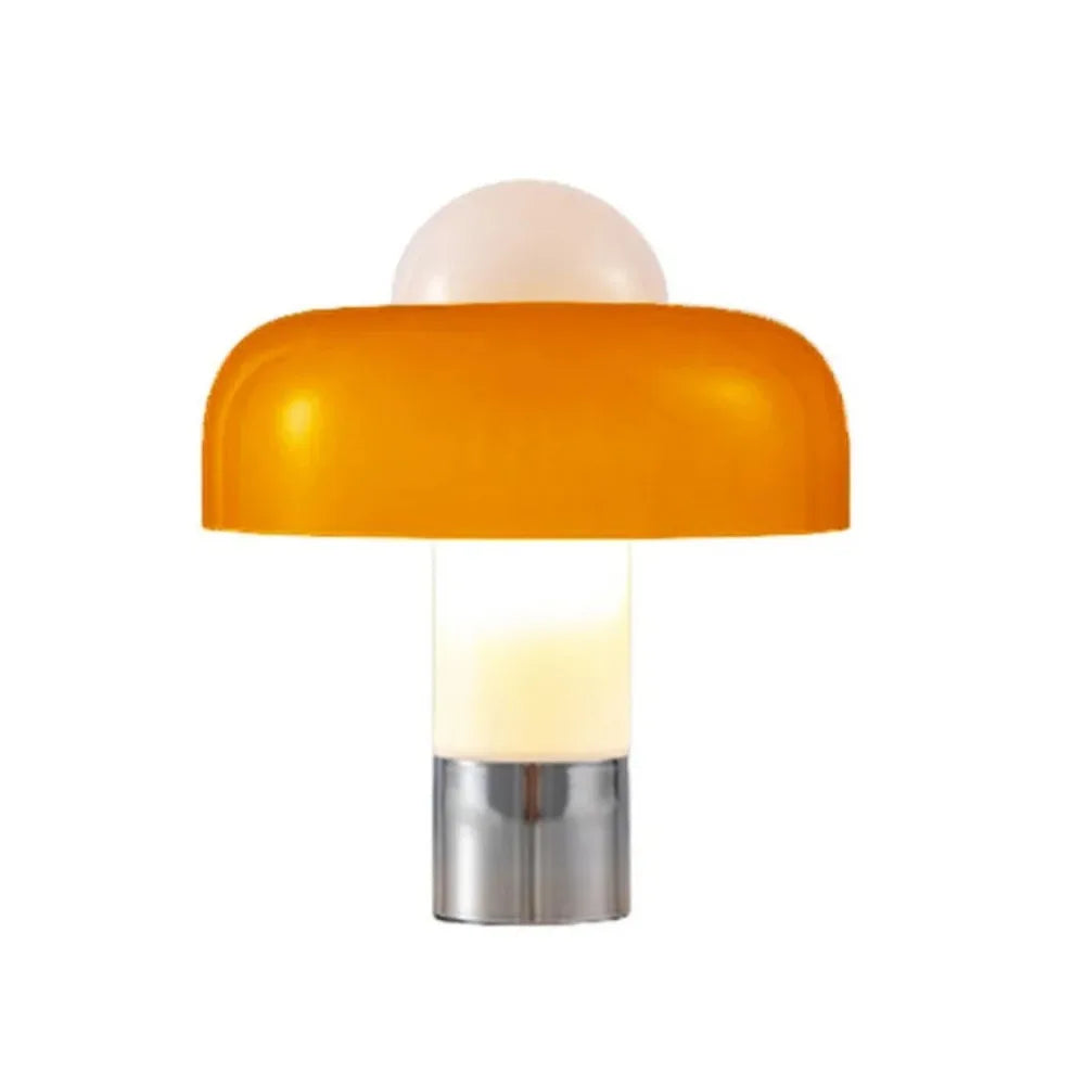 Lucerna - Lampada da Tavolo Bauhaus in Vetro Arancione a Forma di Fungo" can be rewritten as:

"Lucerna - Lampada da Tavolo Bauhaus in Vetro Arancione a Design Fungo