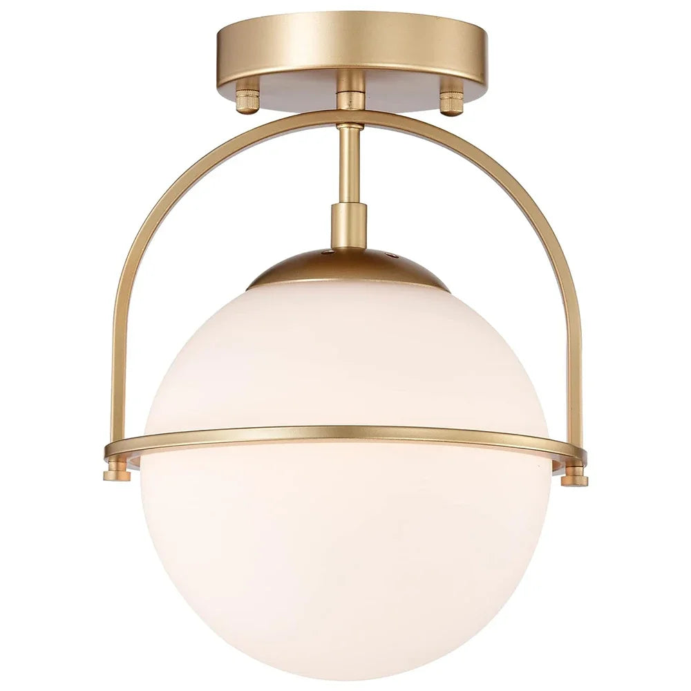 Corinna - Lampada da soffitto in vetro opalino in stile scandinavo