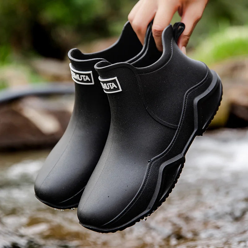 Women's Waterproof Ankle Boots with Slip-Resistant Sole and Easy Pull Tab