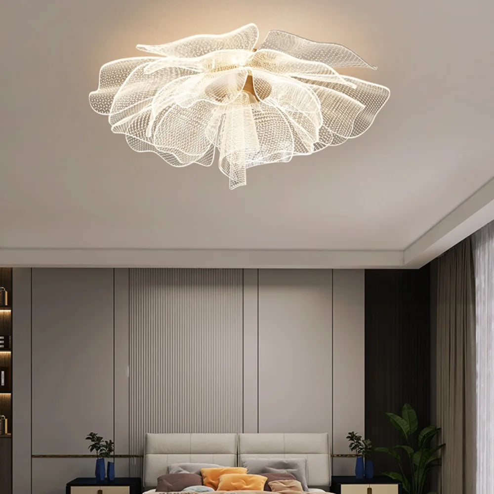 Caelora - Lampada LED a soffitto a forma di fiore per camera da letto e soggiorno