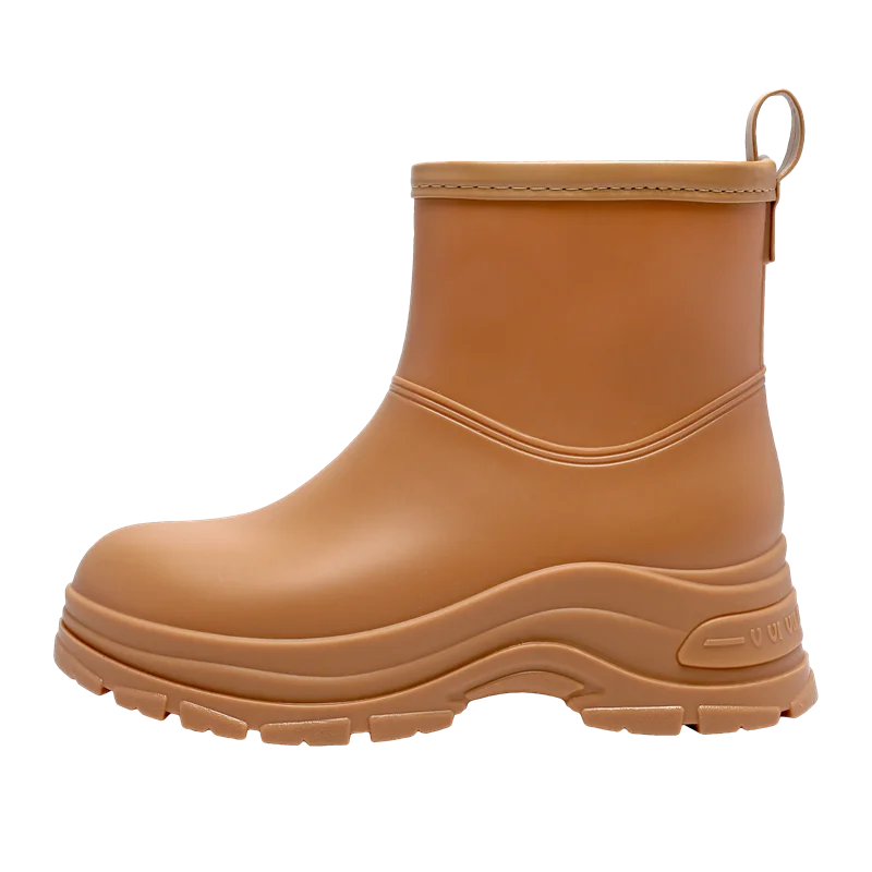 Waterproof Mid-Calf Boots for Women with Slip-Resistant Thick Sole