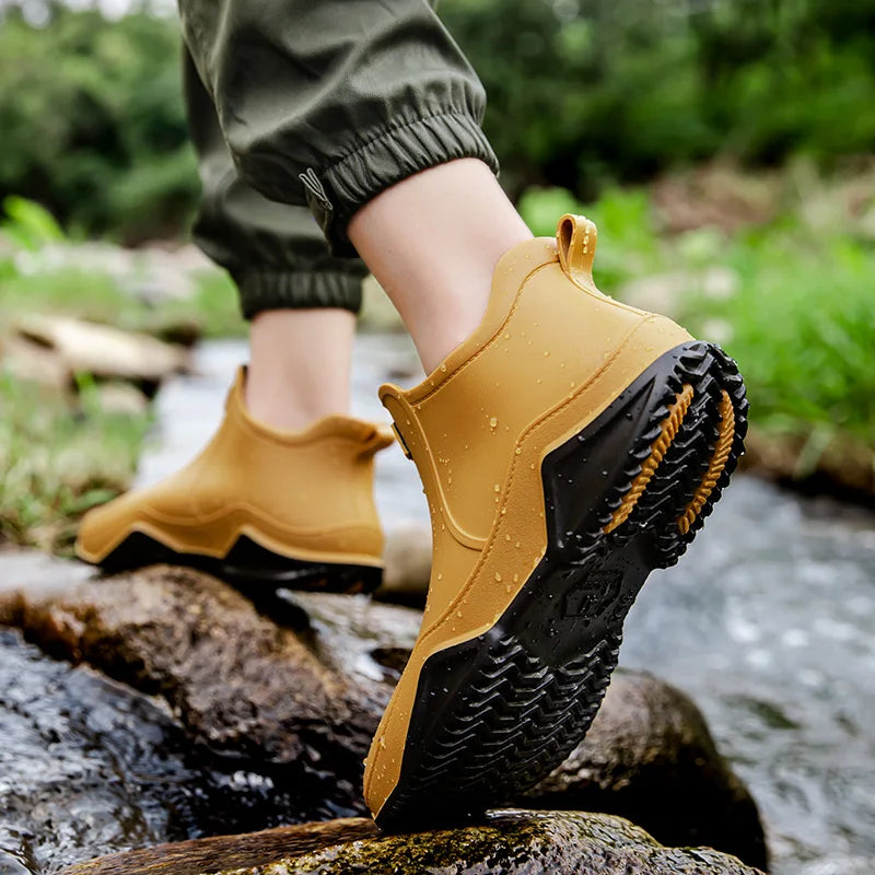 Women's Waterproof Ankle Boots with Slip-Resistant Sole and Easy Pull Tab