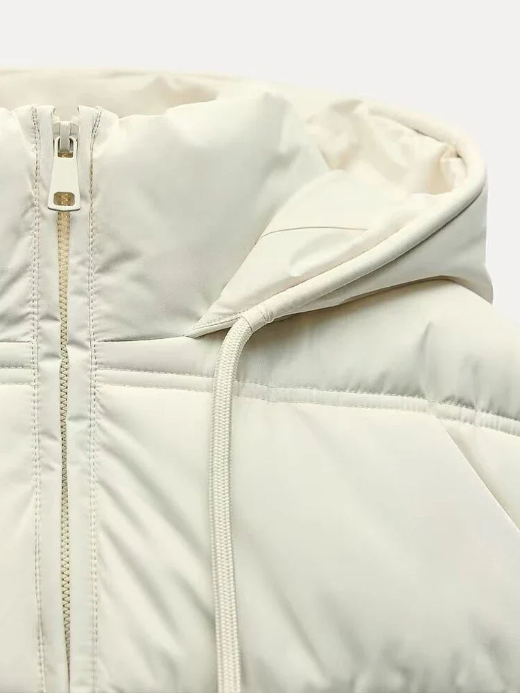 Quilted Insulated Hooded Puffer Jacket for Women