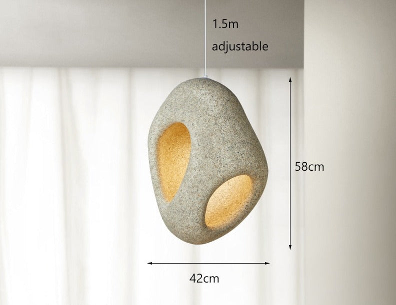 Thalira - Lampada a Sospensione LED Moderna in Stile Wabi Sabi
