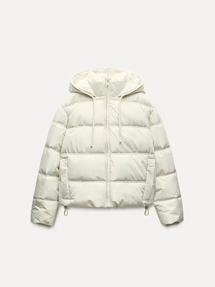 Quilted Insulated Hooded Puffer Jacket for Women