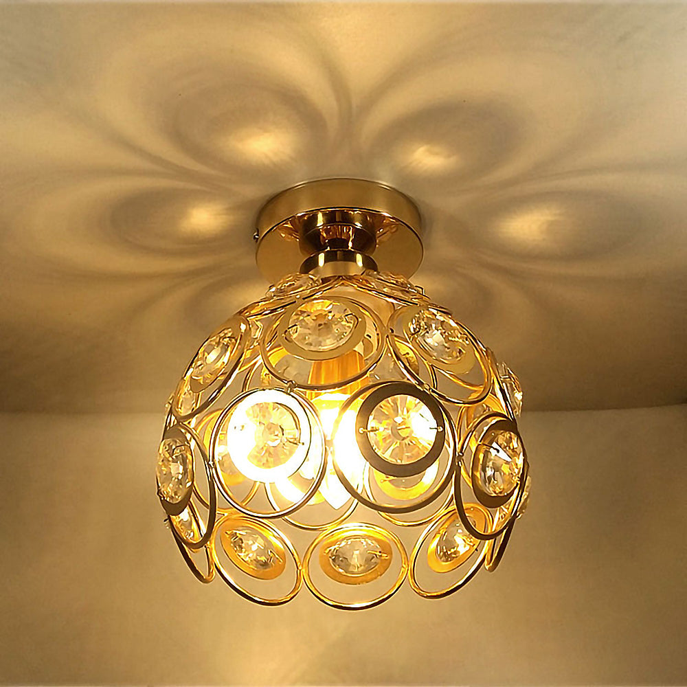 Velara - Lampada da soffitto LED rotonda di lusso moderno in cristallo