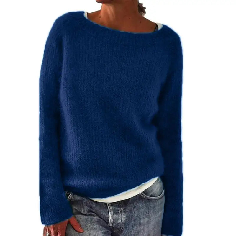 Long-Sleeve Oversized Knit Sweater for Women