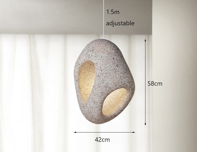 Thalira - Lampada a Sospensione LED Moderna in Stile Wabi Sabi