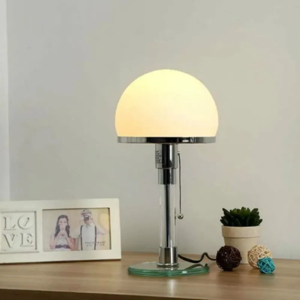 Heliophos - Lampada da Tavolo LED in Vetro dal Design Moderno e Minimalista per Arredare gli Interni