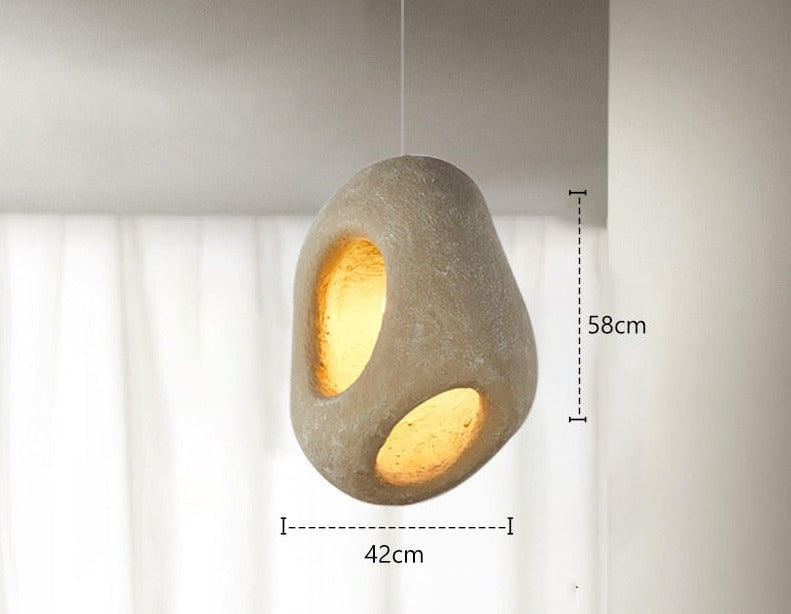Thalira - Lampada a Sospensione LED Moderna in Stile Wabi Sabi