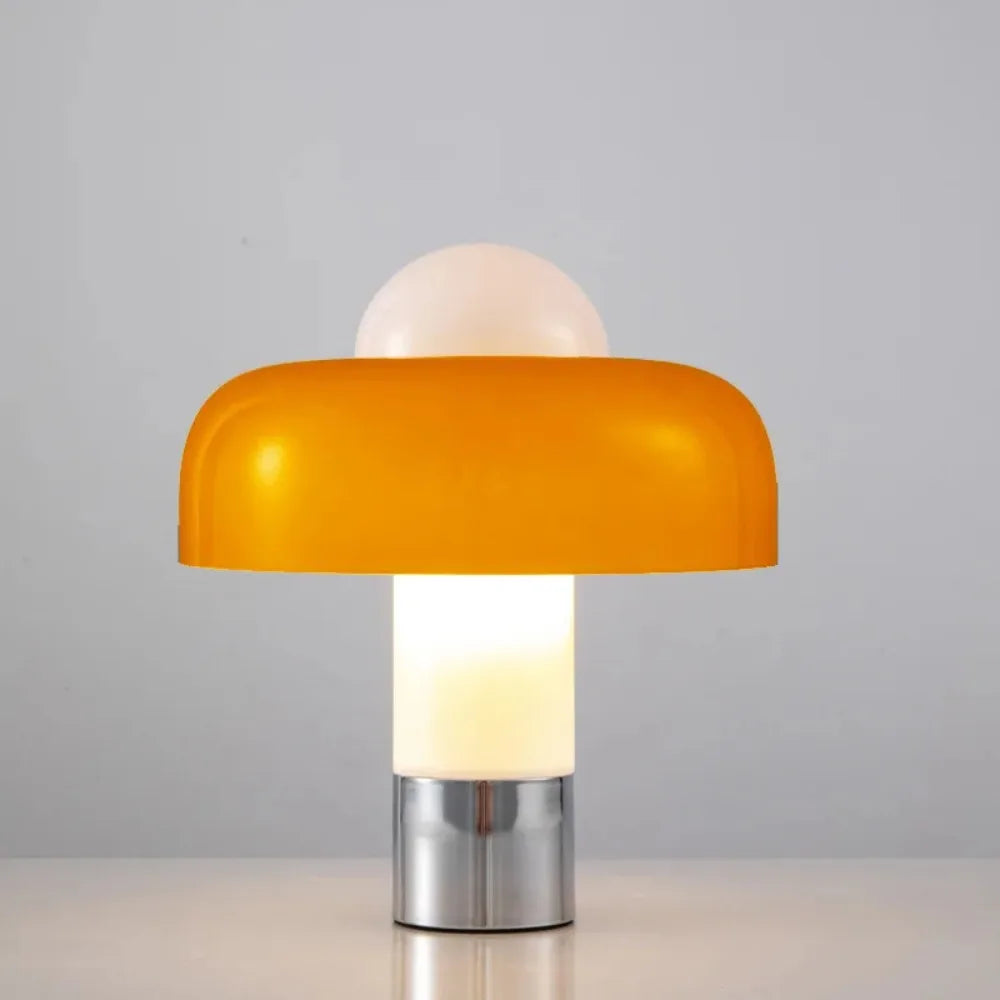 Lucerna - Lampada da Tavolo Bauhaus in Vetro Arancione a Forma di Fungo" can be rewritten as:

"Lucerna - Lampada da Tavolo Bauhaus in Vetro Arancione a Design Fungo