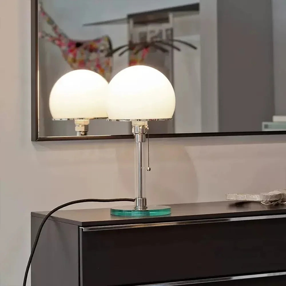 Heliophos - Lampada da Tavolo LED in Vetro dal Design Moderno e Minimalista per Arredare gli Interni