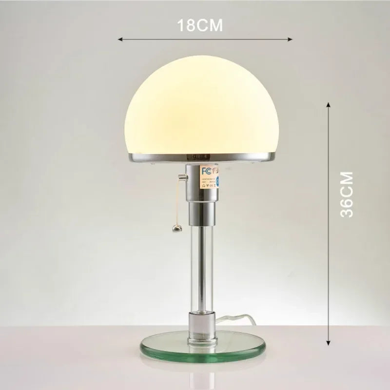 Heliophos - Lampada da Tavolo LED in Vetro dal Design Moderno e Minimalista per Arredare gli Interni