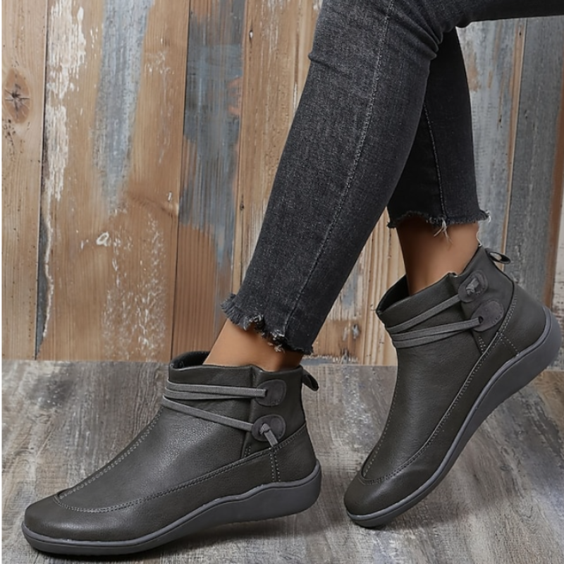Waterproof Women's Ankle Boots with Adjustable Strap and Comfort Sole